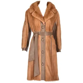 1970s Aladino Stefani Originals Mink and Leather Coat