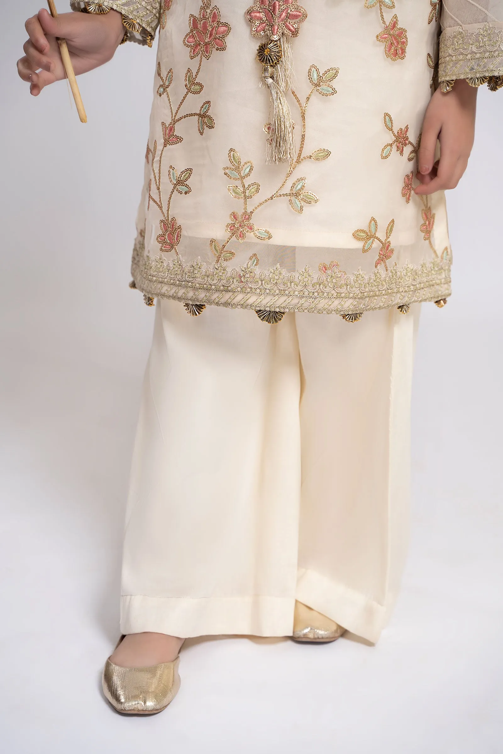 3 Piece Embroidered Organza Suit | MKS-EF24-30