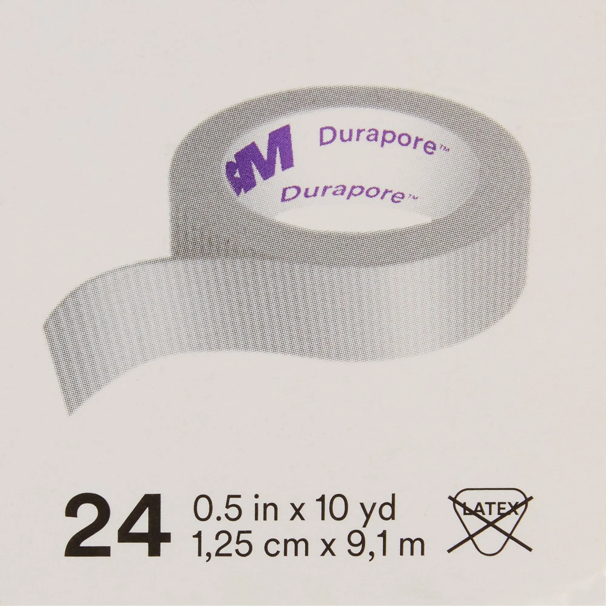 3M™ Durapore™ Silk-Like Cloth Medical Tape, 1/2 Inch x 10 Yard, White, 1 Box of 24