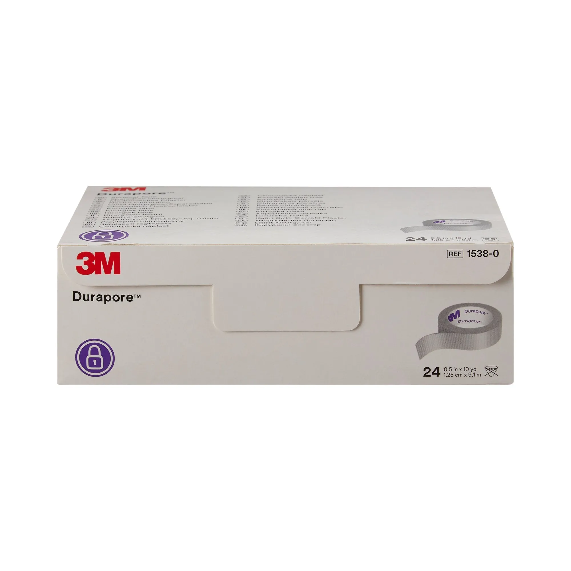 3M™ Durapore™ Silk-Like Cloth Medical Tape, 1/2 Inch x 10 Yard, White, 1 Roll