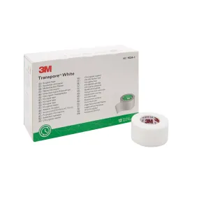 3M™ Transpore™ Plastic Medical Tape, 1 Inch x 10 Yard, White, 1 Case of 120