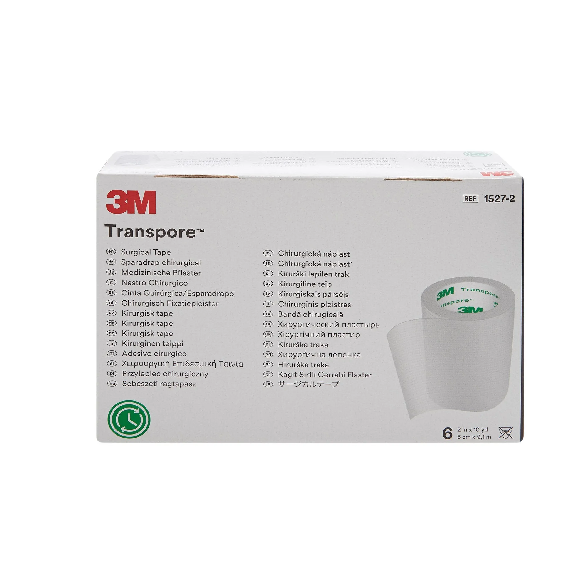 3M™ Transpore™ Plastic Medical Tape, 2 Inch x 10 Yard, Transparent, 1 Case of 60