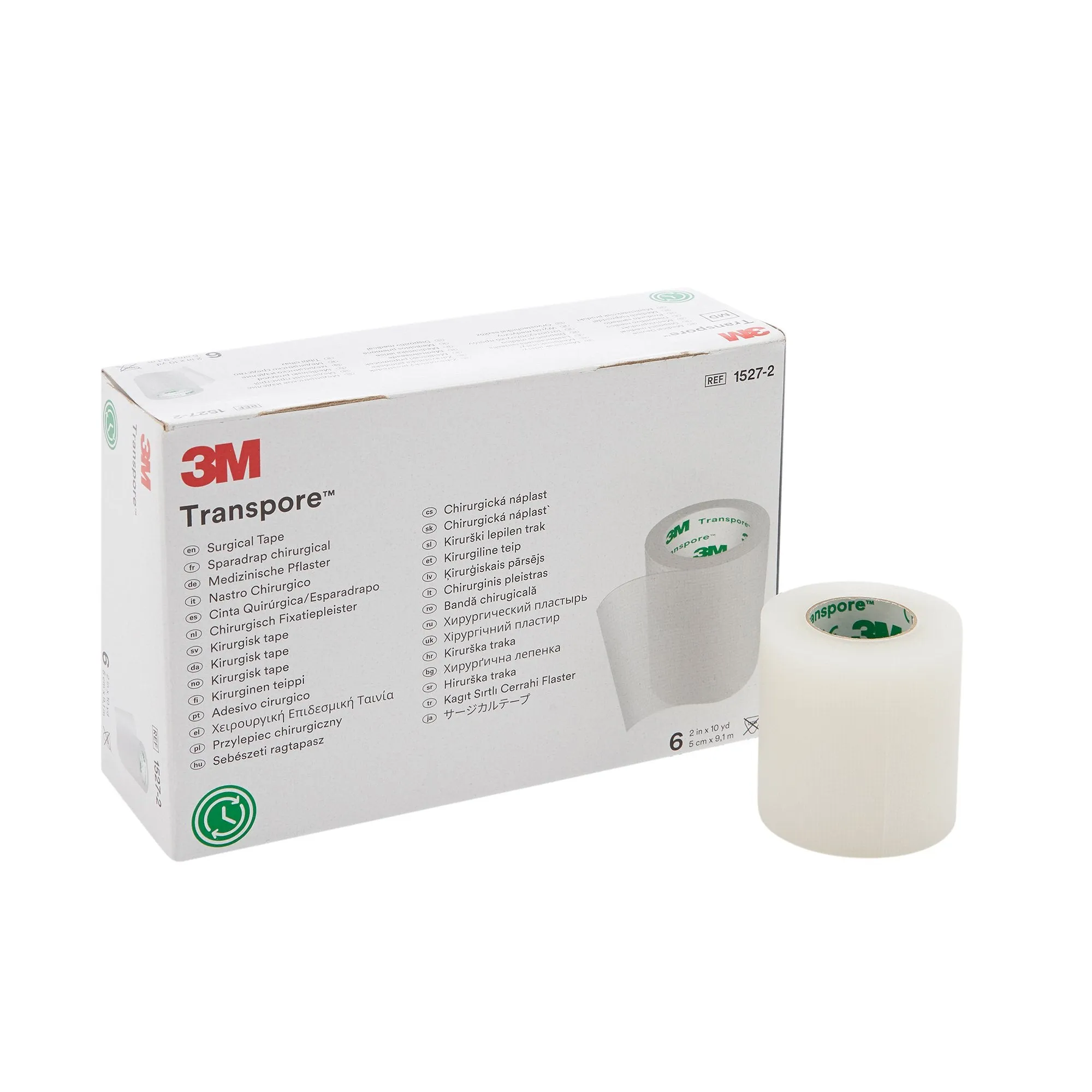3M™ Transpore™ Plastic Medical Tape, 2 Inch x 10 Yard, Transparent, 1 Case of 60