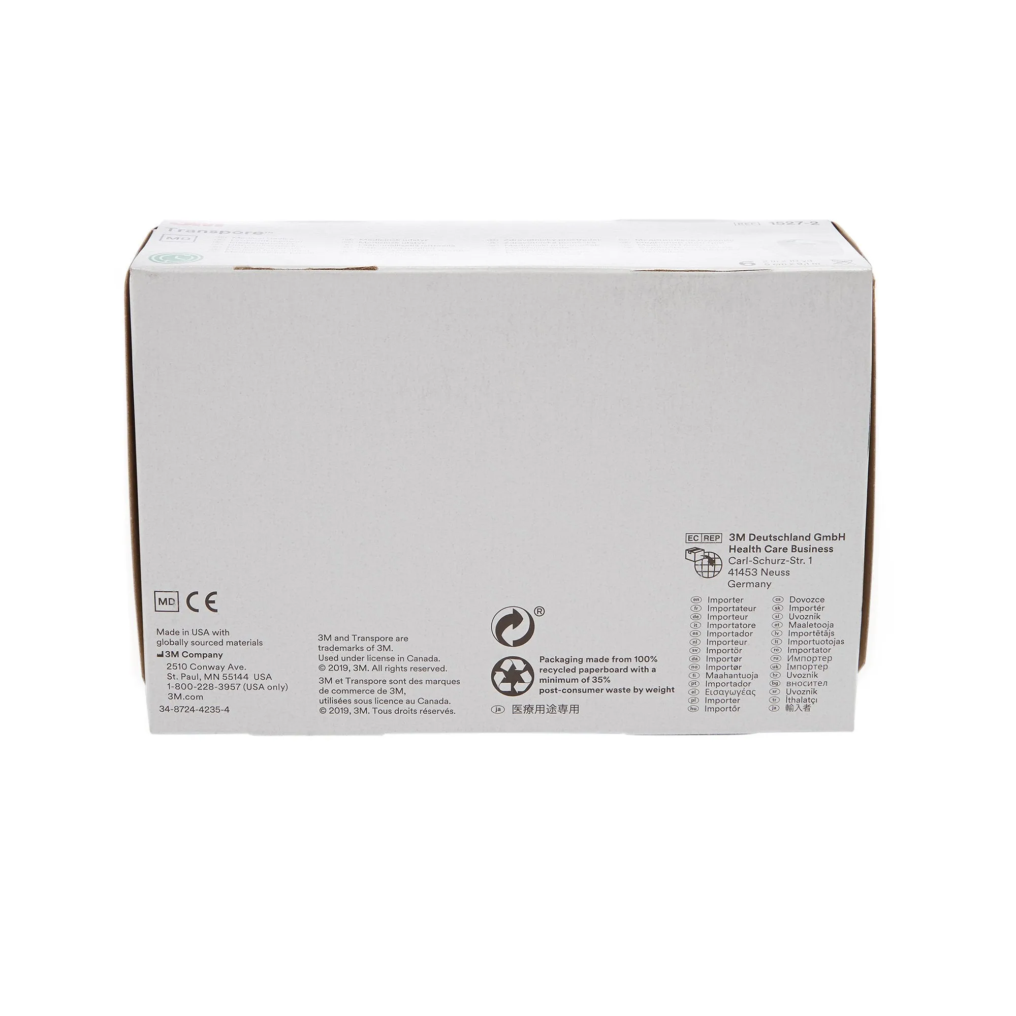 3M™ Transpore™ Plastic Medical Tape, 2 Inch x 10 Yard, Transparent, 1 Case of 60