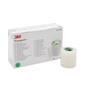 3M™ Transpore™ Plastic Medical Tape, 2 Inch x 10 Yard, Transparent, 1 Case of 60