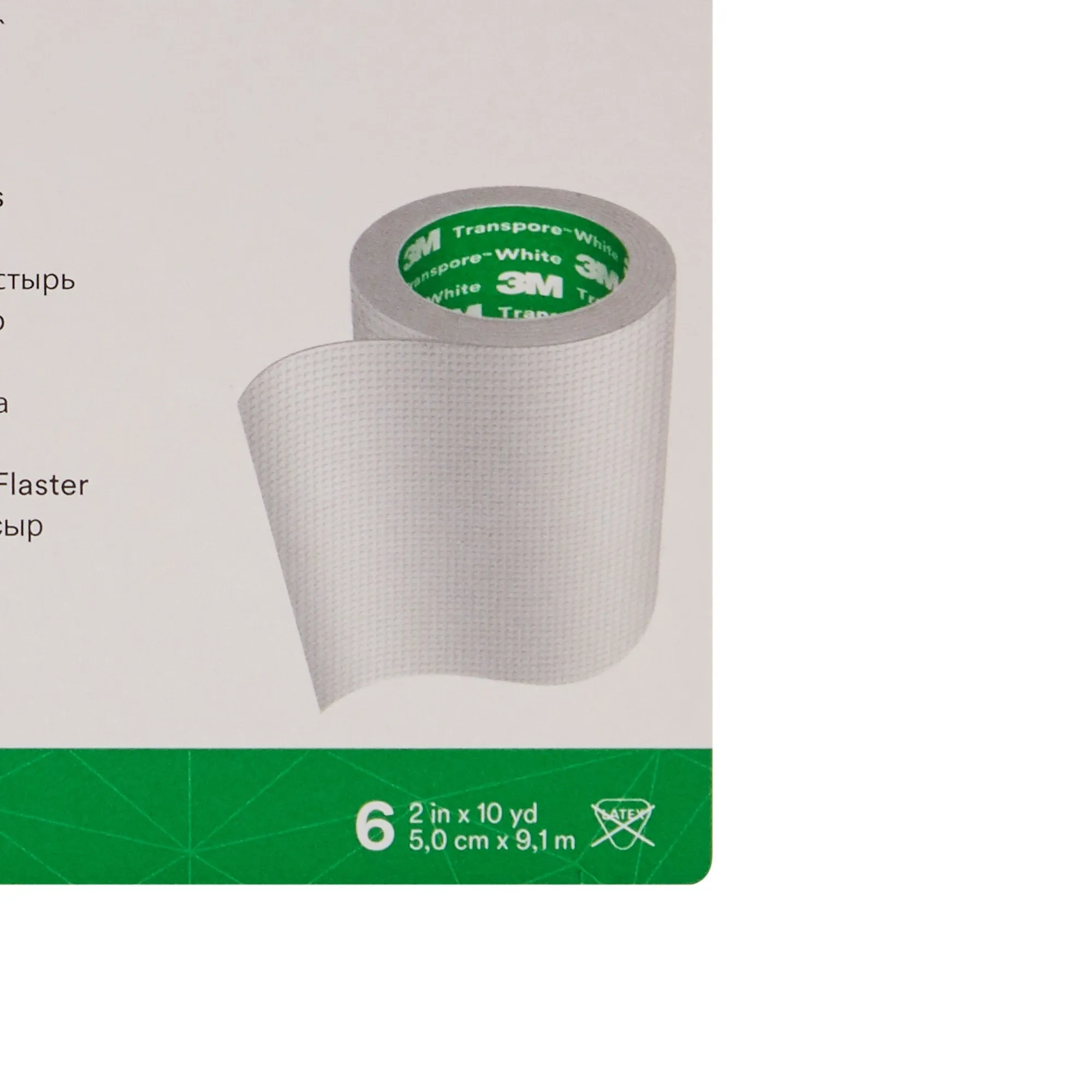 3M™ Transpore™ Plastic Medical Tape, 2 Inch x 10 Yard, White, 1 Case of 60