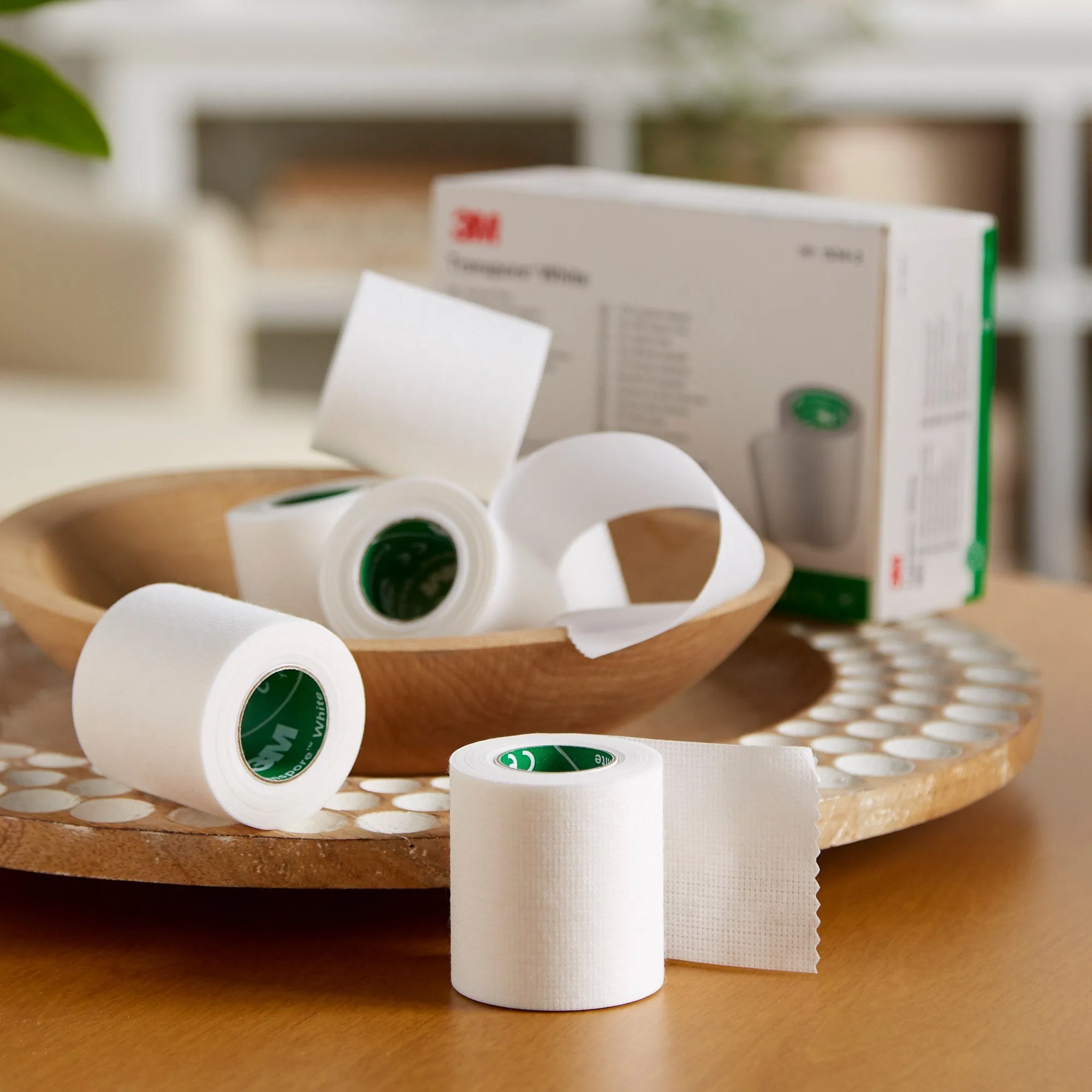 3M™ Transpore™ Plastic Medical Tape, 2 Inch x 10 Yard, White, 1 Case of 60