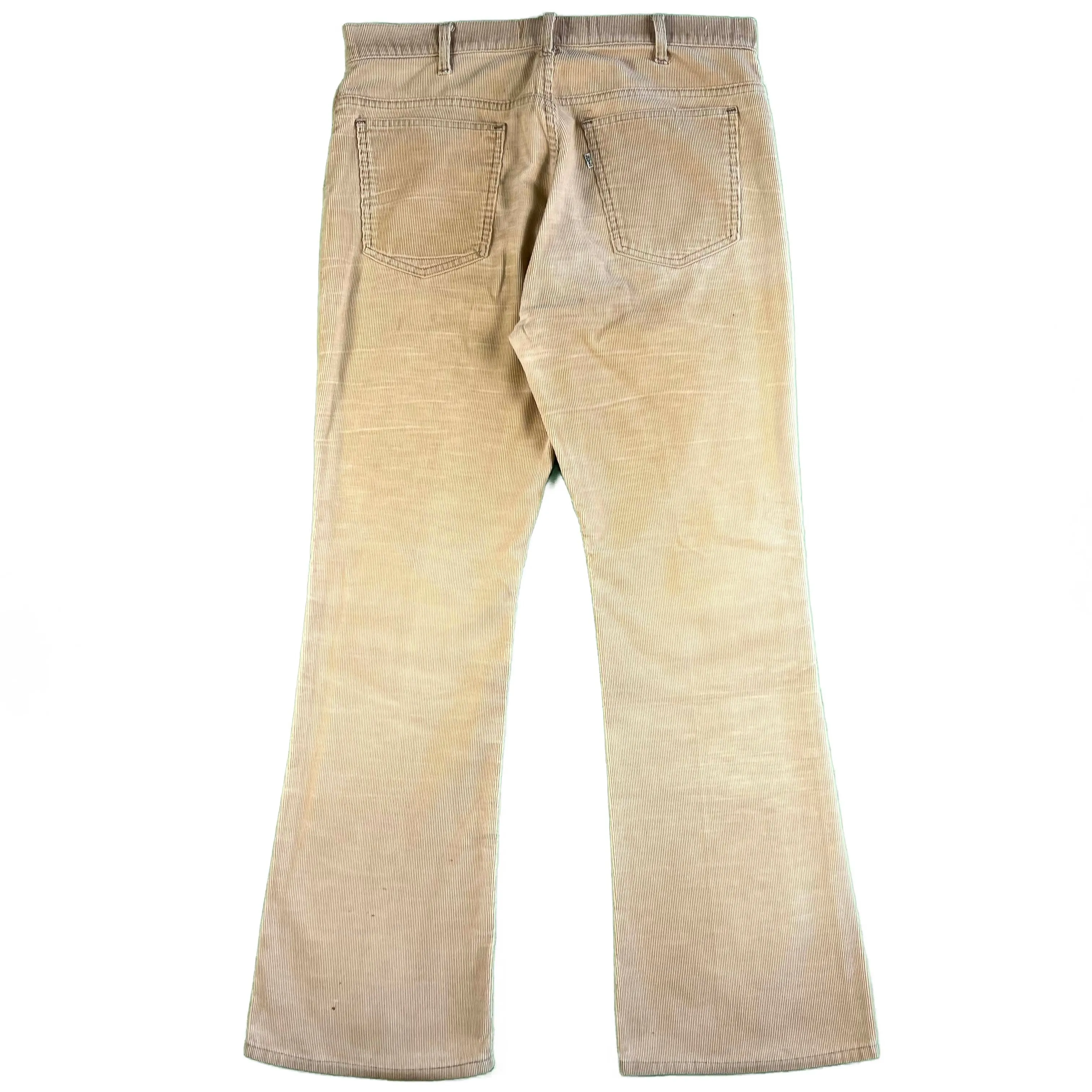 70s Faded Cream/Tan Levi's 646 Corduroy Flares- 35x31.5