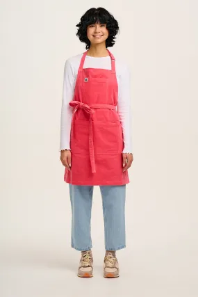 Ada - Corduroy Apron in Bubblegum Pink