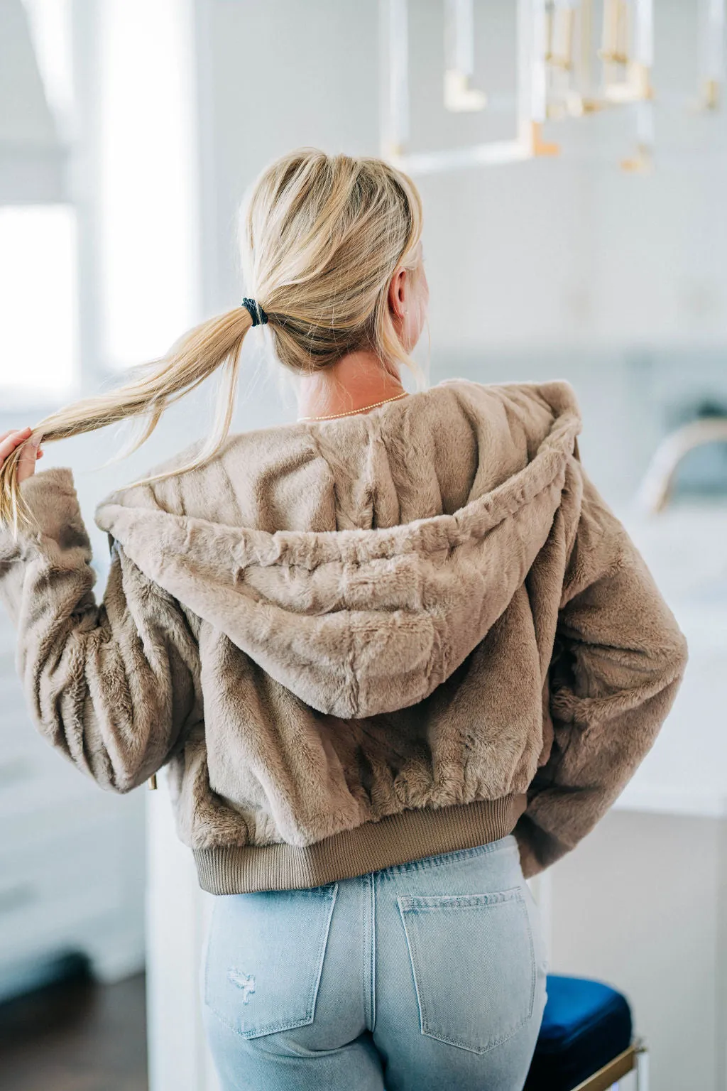 Adams  Fur Jacket - Mocha