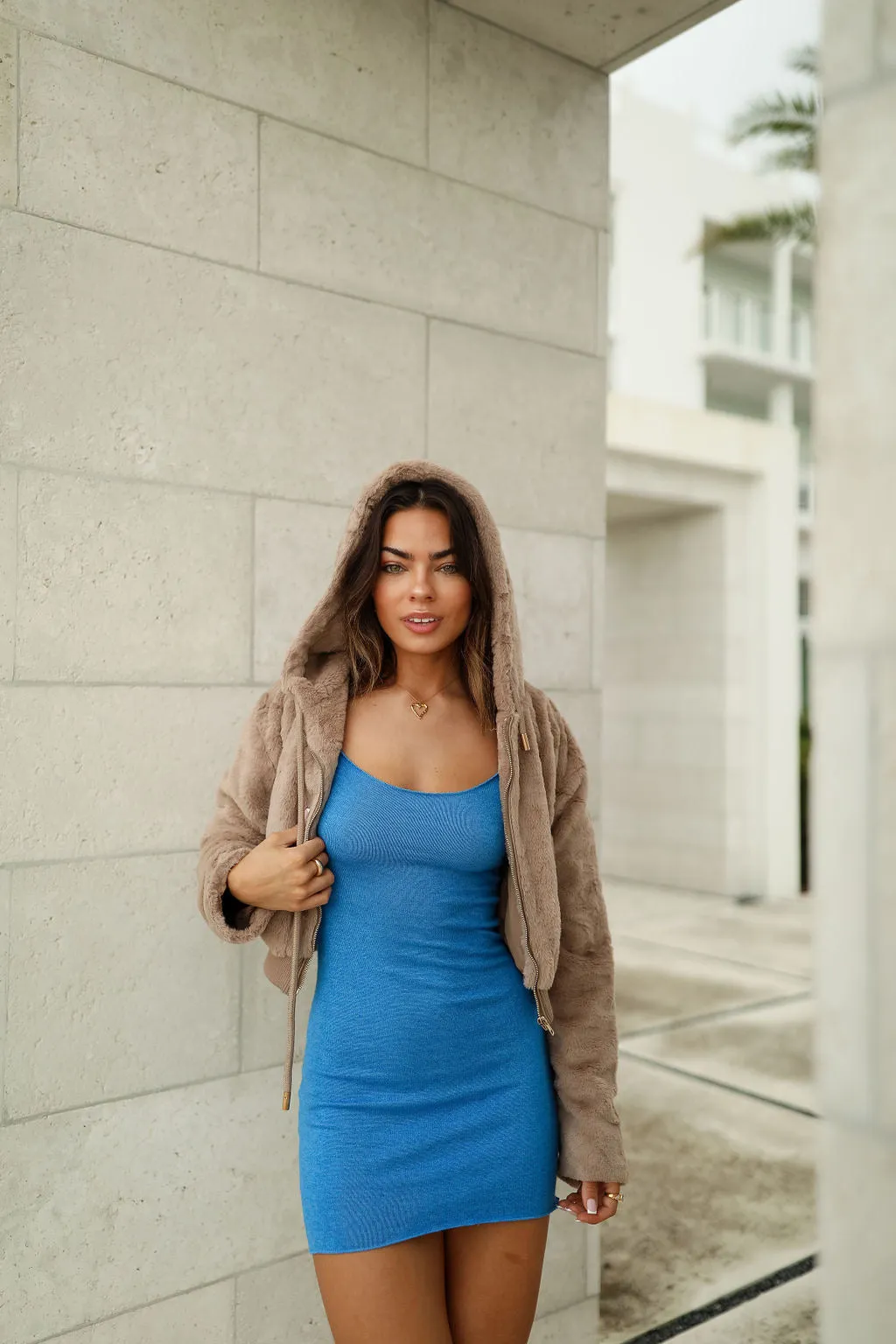 Adams  Fur Jacket - Mocha