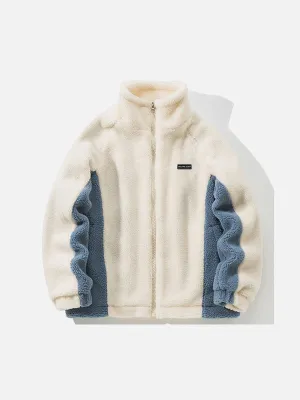 Aelfric Eden Vintage Color Blocking Sherpa Coat