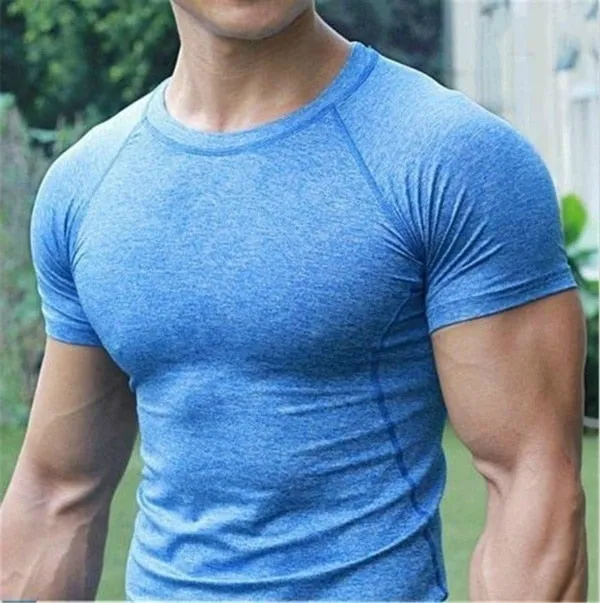 Aidase Mens Quick Dry Fitness Tees Outdoor SPORT Running Climbing Short Sleeves Solid Color Shirt Tights Bodybuilding Tops Men Under Sk