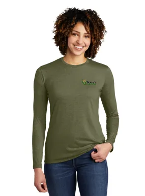 Allmade Women's Tri-Blend Long Sleeve Tee, Olive You Green [Black's Valley AG]