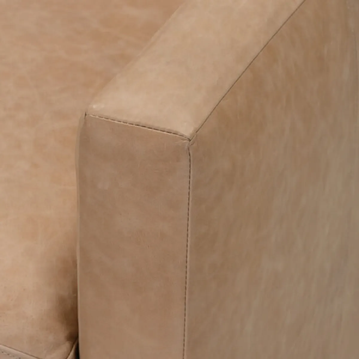 Almond Brown Leather Allie Swivel Chair