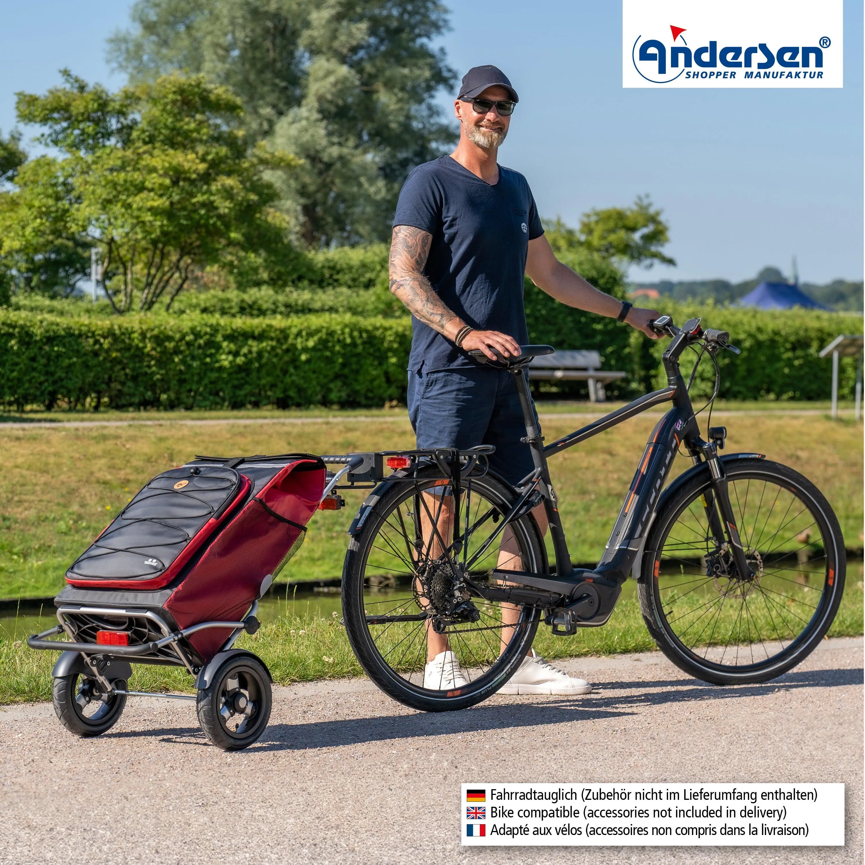 Andersen-Shopper | Bike Trailer | Shopping Trolley | Royal Plus Frame | Fado 2.1 Bag