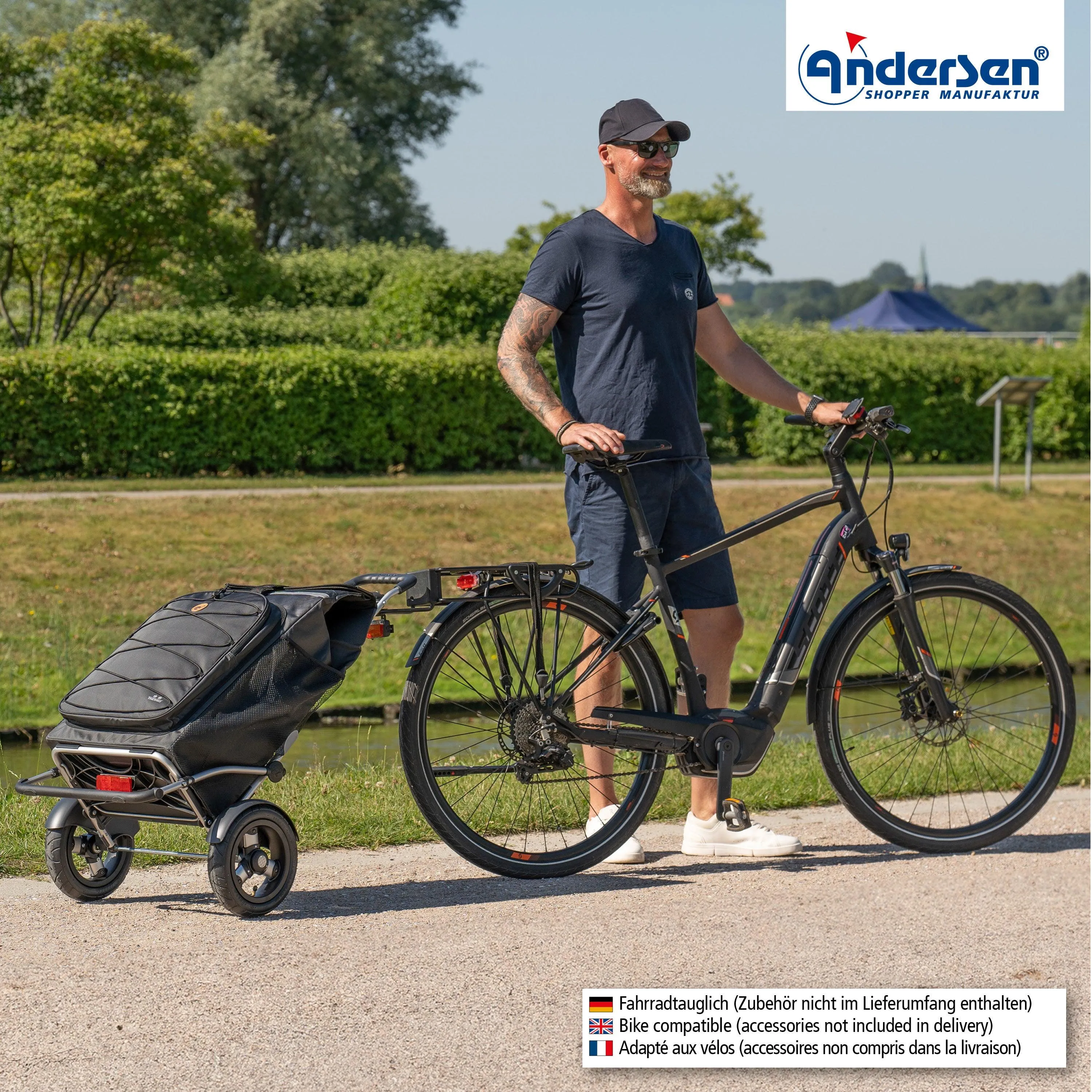 Andersen-Shopper | Bike Trailer | Shopping Trolley | Royal Plus Frame | Fado 2.1 Bag