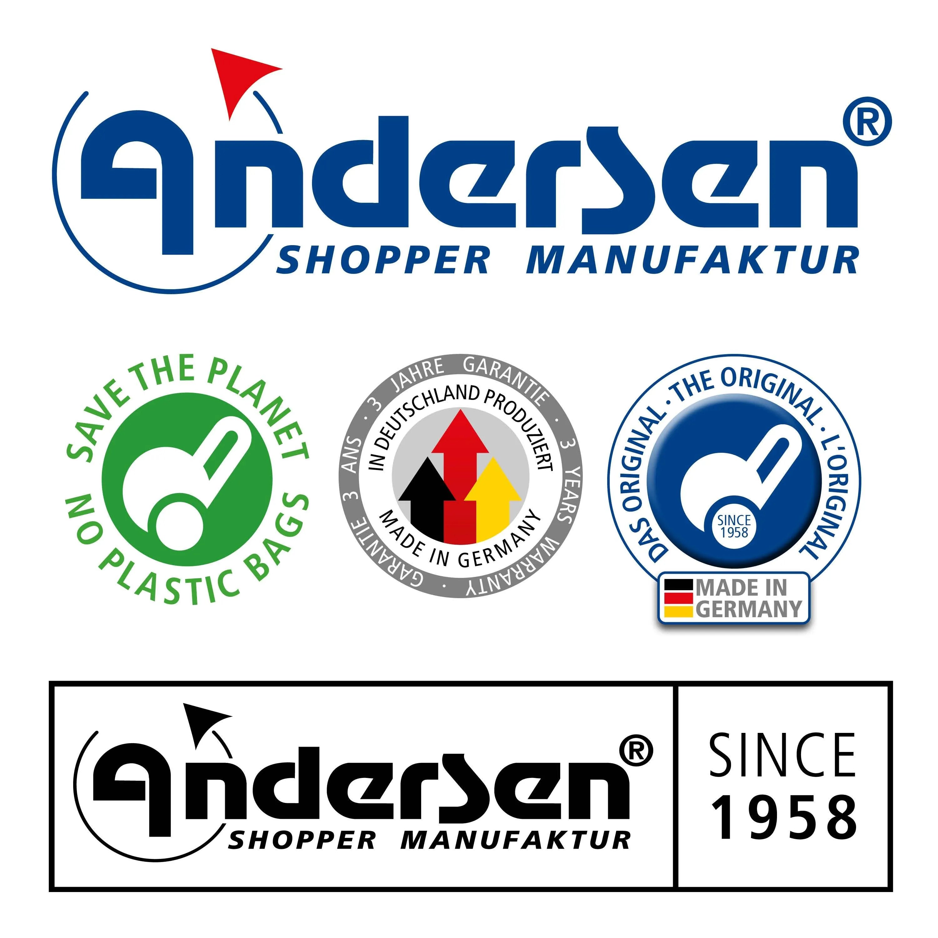 Andersen-Shopper | Bike Trailer | Shopping Trolley | Royal Plus Frame | Fado 2.1 Bag