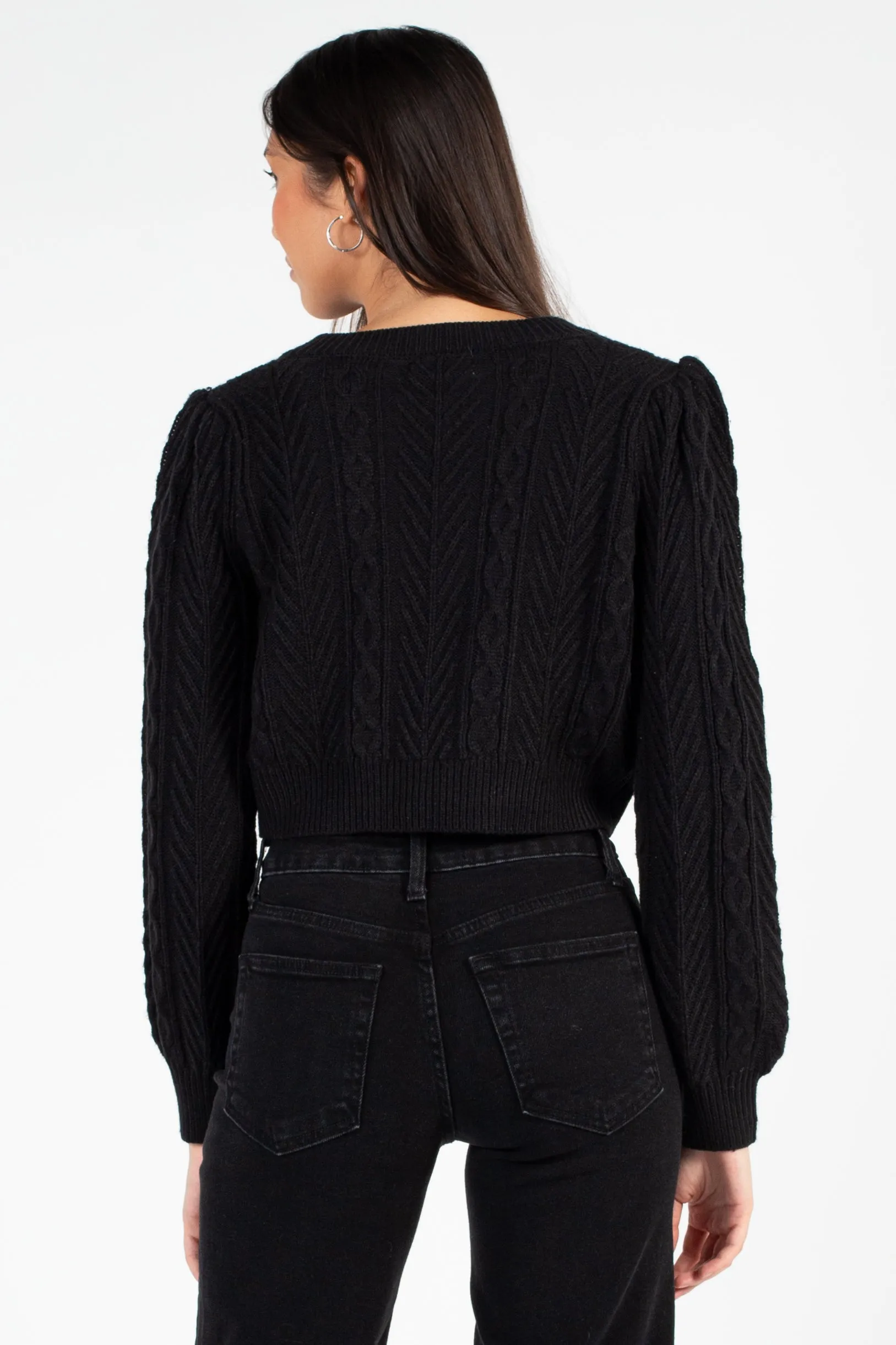 Annaliese Bow Front Knit Pom Pom Cardigan