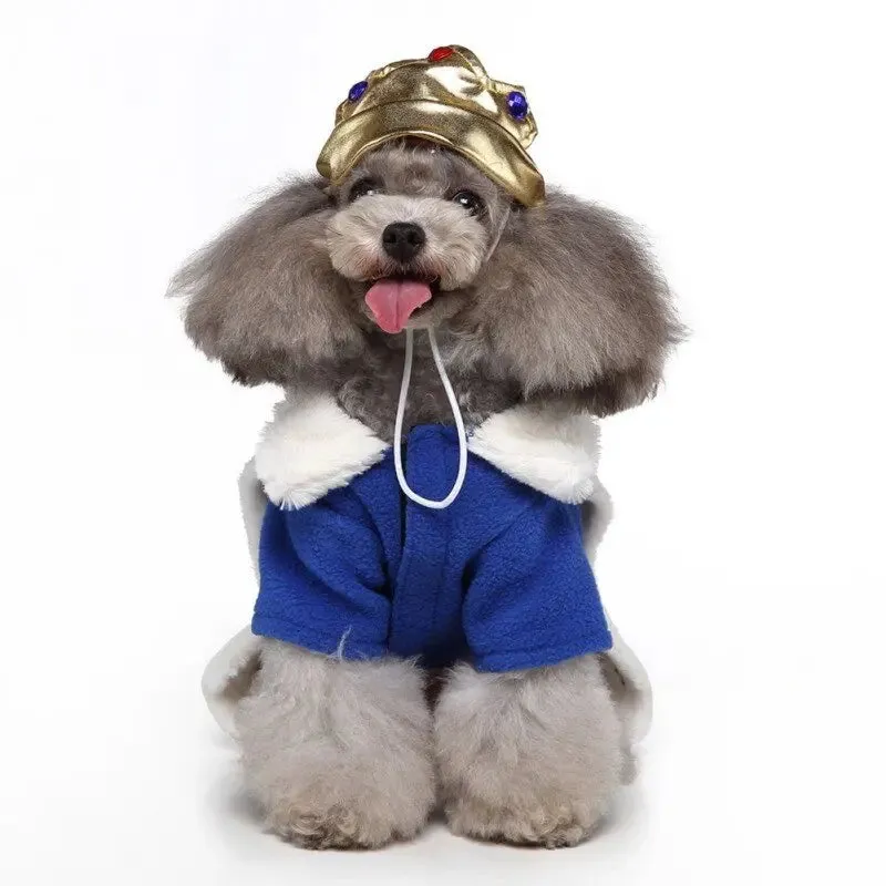 Anniepaw Teddy Halloween Cosplay King Costumes Pets Funny Outfits Set Dogs Halloween