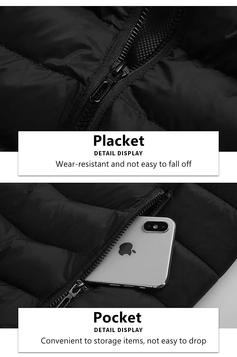 Anniou Men's 8 Area Duck Down Heated Jacket