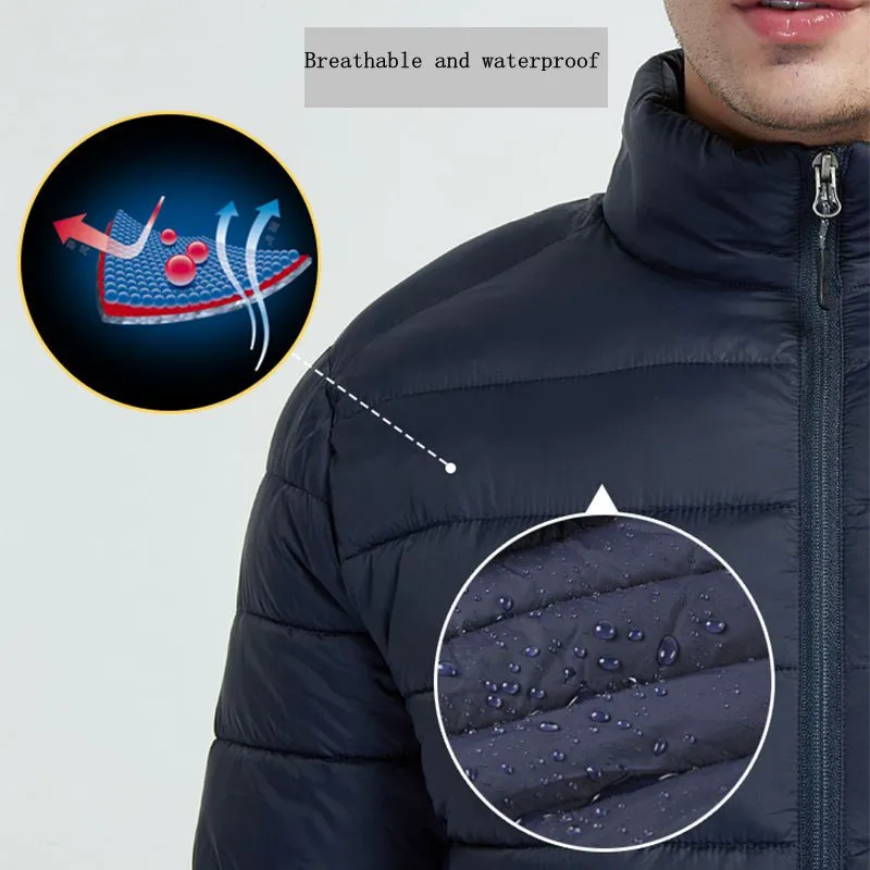Anniou Men's 8 Area Duck Down Heated Jacket