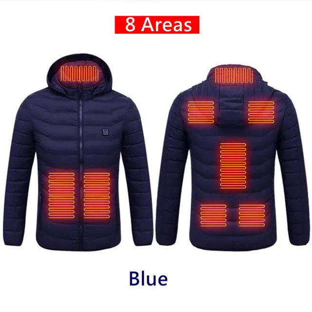 Anniou Men's 8 Area Duck Down Heated Jacket