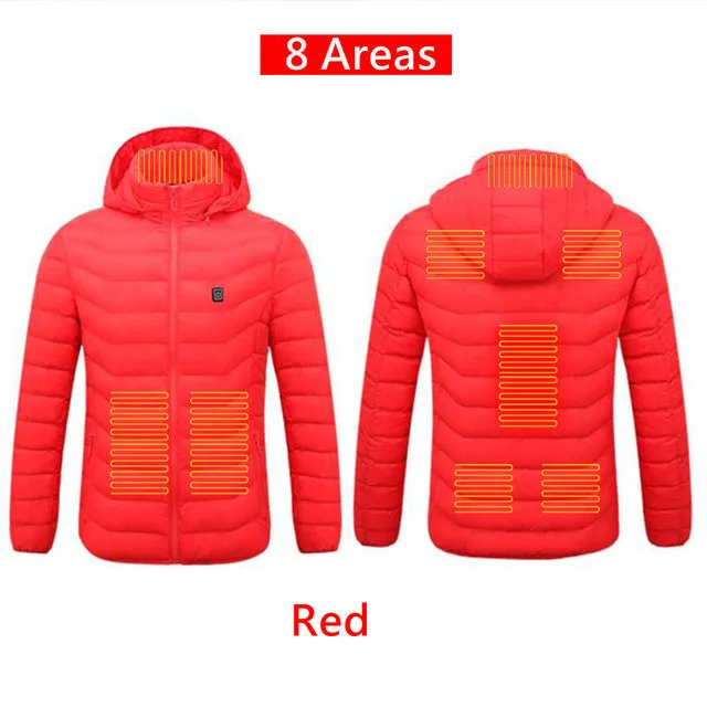 Anniou Men's 8 Area Duck Down Heated Jacket