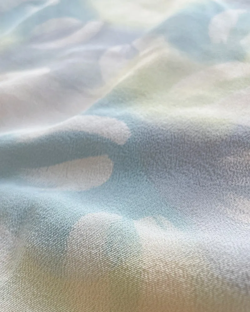 Aqua green ombre Haori Kimono Jacket