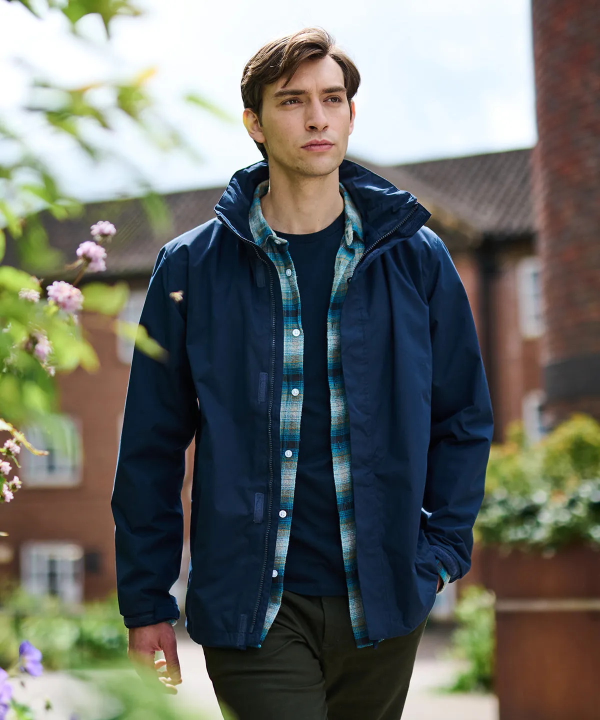Ardmore waterproof shell jacket | Bottle Green/Seal Grey