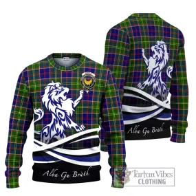 Arnott Tartan Ugly Sweater with Alba Gu Brath Regal Lion Emblem