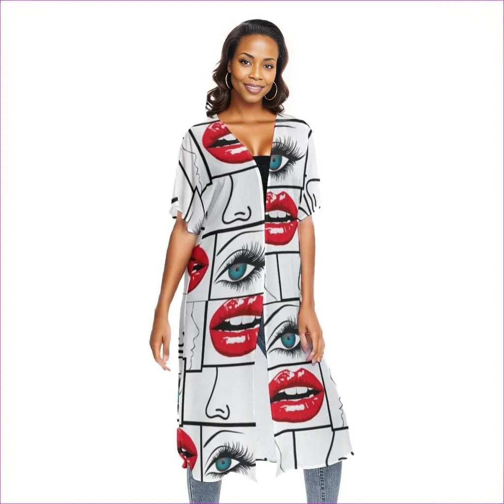 Attributes Womens Short Sleeve Cardigan