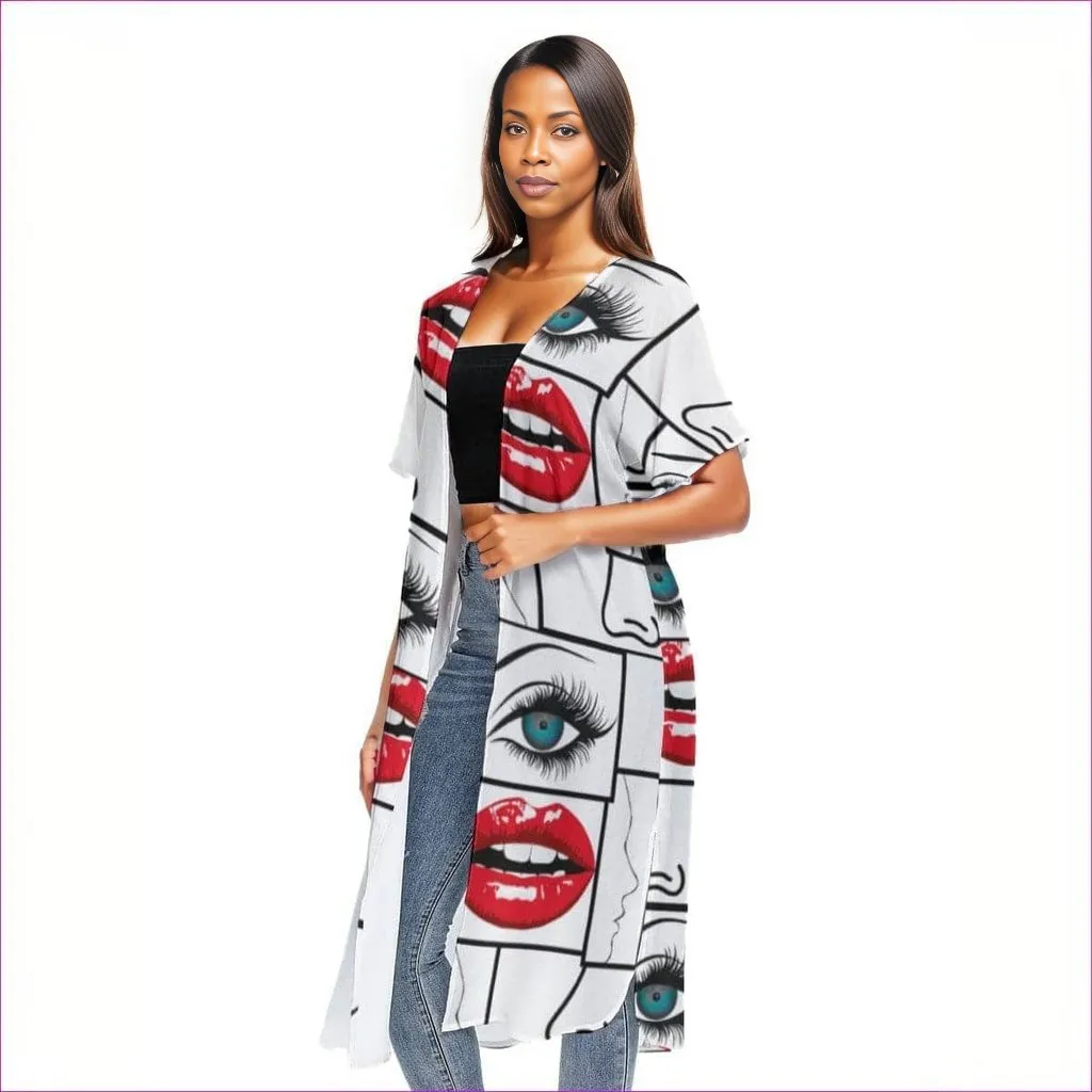 Attributes Womens Short Sleeve Cardigan