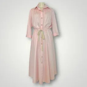 Ava Pink Cotton Shirt Dress