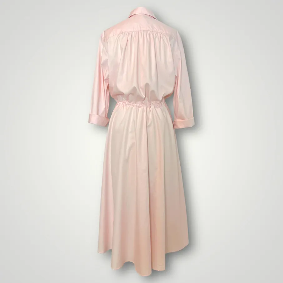 Ava Pink Cotton Shirt Dress