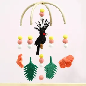 Baby Cot Mobile - Palm Cockatoo Tropical