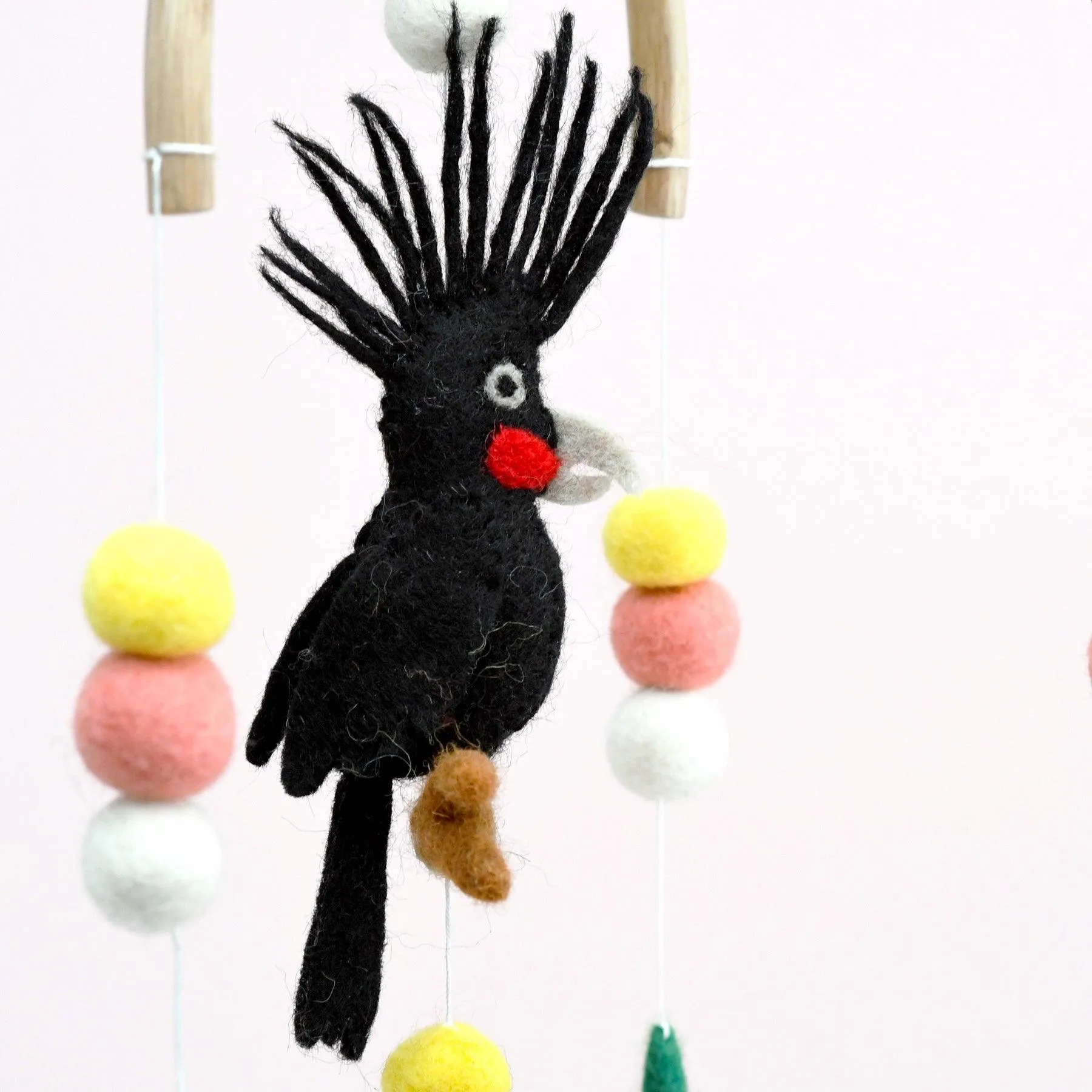 Baby Cot Mobile - Palm Cockatoo Tropical