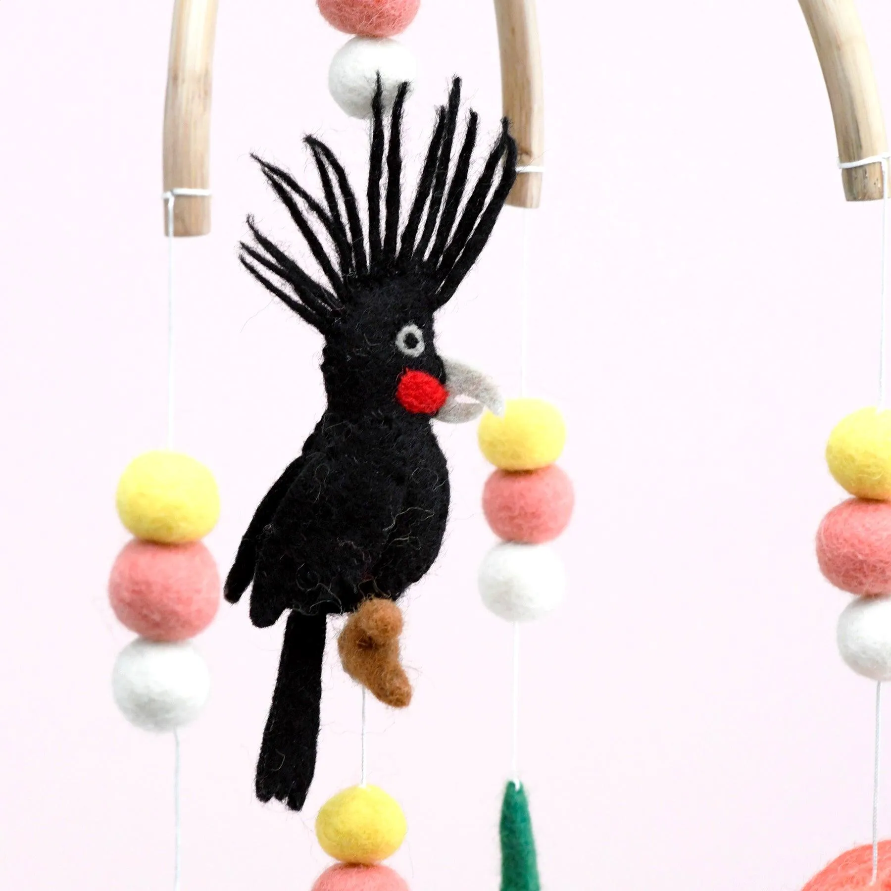 Baby Cot Mobile - Palm Cockatoo Tropical