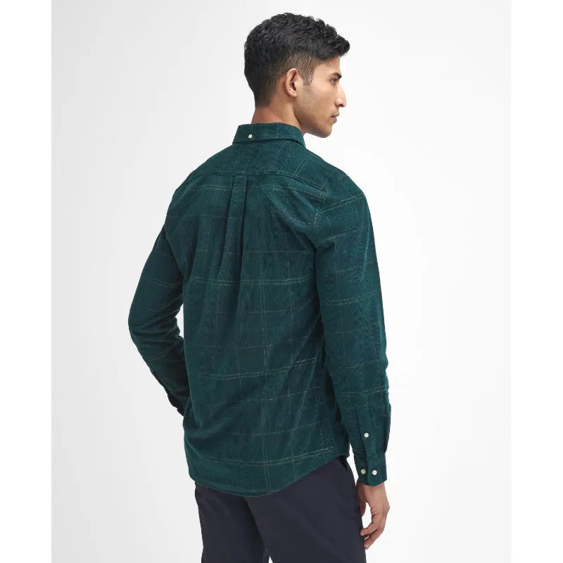 Barbour Blair Corduroy Tailored Mens Shirt - Green Loch