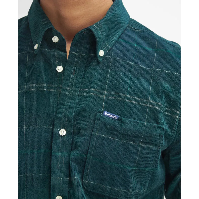 Barbour Blair Corduroy Tailored Mens Shirt - Green Loch