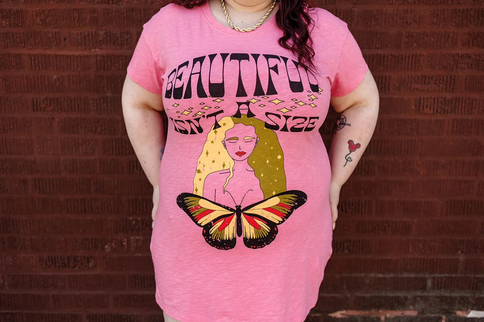 beautiful isn't a size t-shirt dress