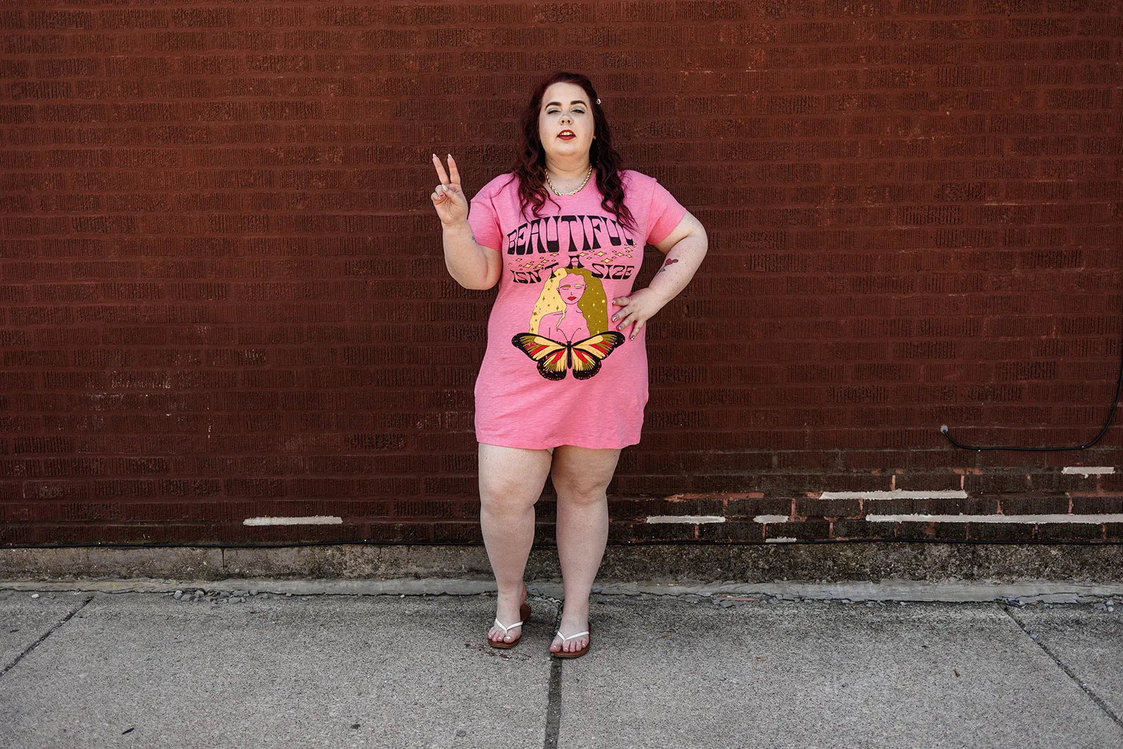 beautiful isn't a size t-shirt dress