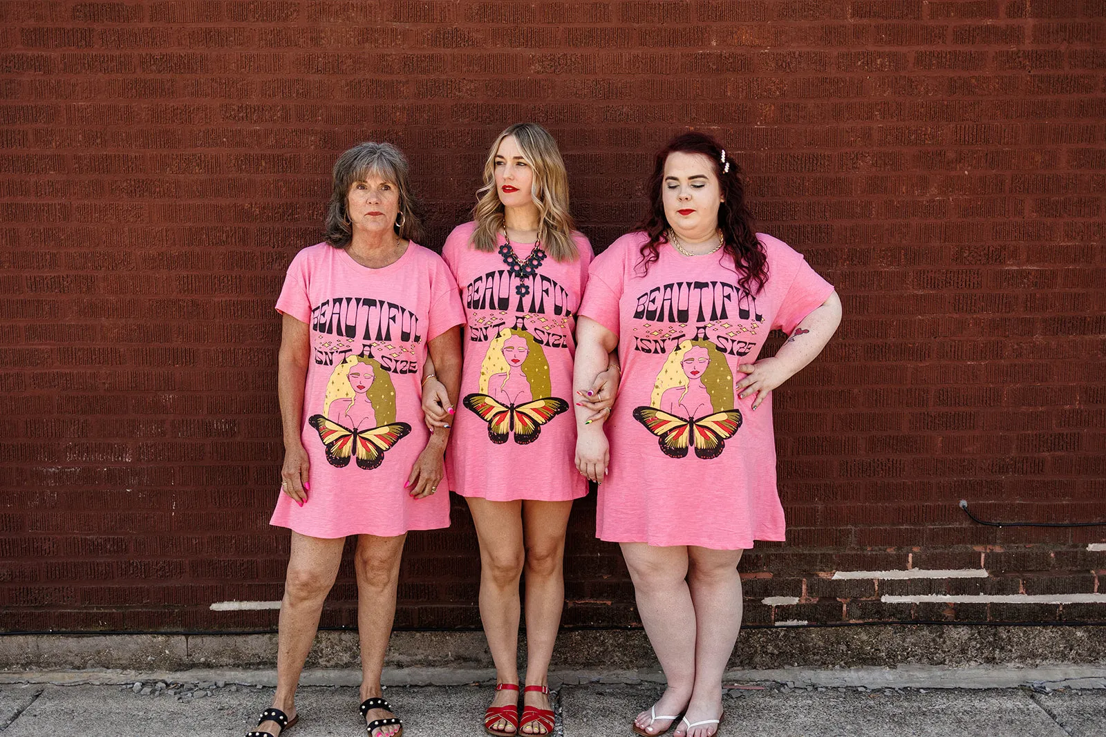 beautiful isn't a size t-shirt dress