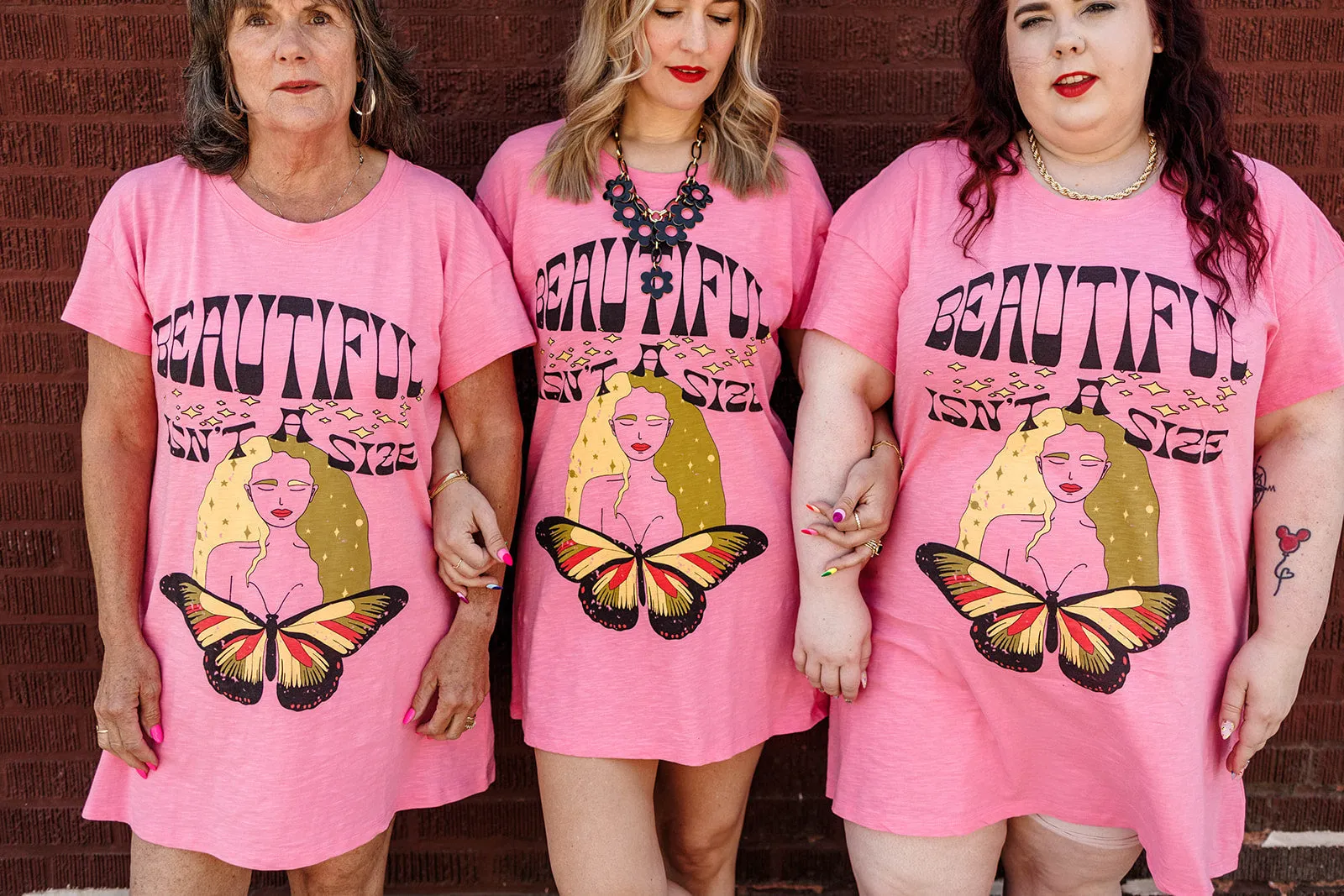 beautiful isn't a size t-shirt dress