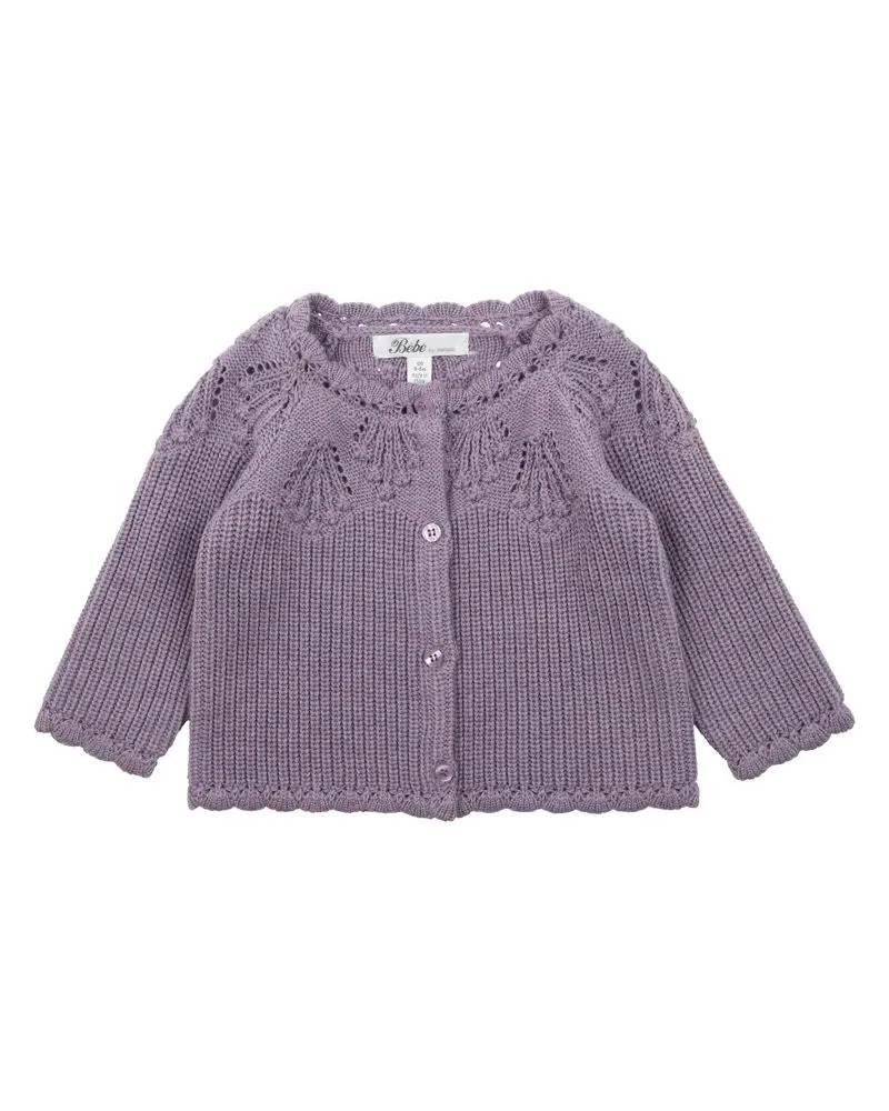 Bebe - Lilac Marl Knitted Cardigan