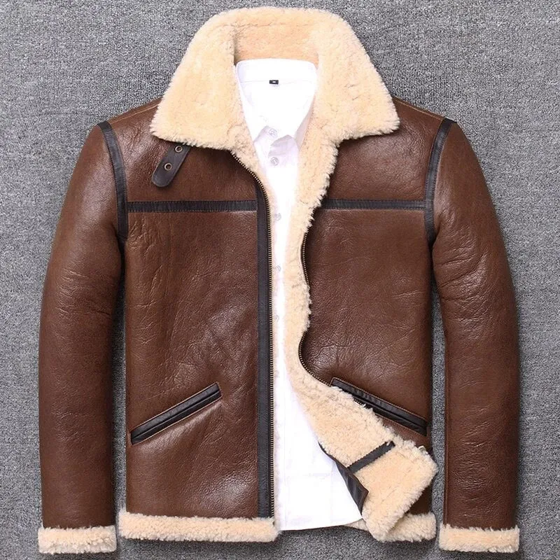Best Genuine Sheepskin Winter Warm Thick Russia Military Cold Winter Coat