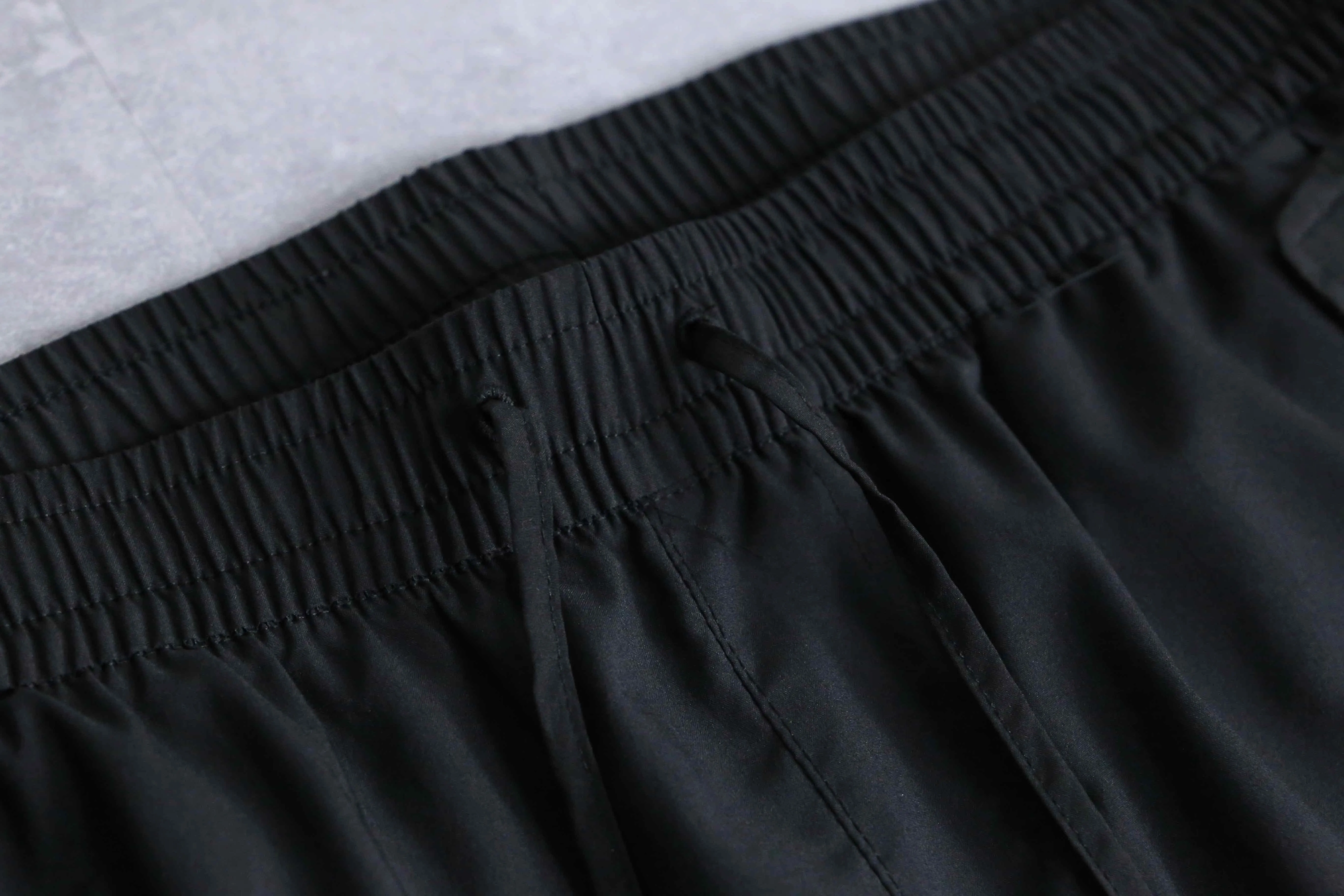 black wide easy cargo pants