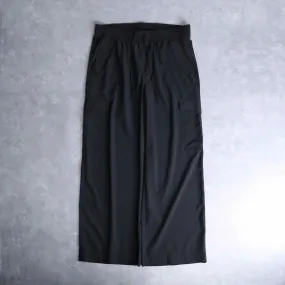 black wide easy cargo pants