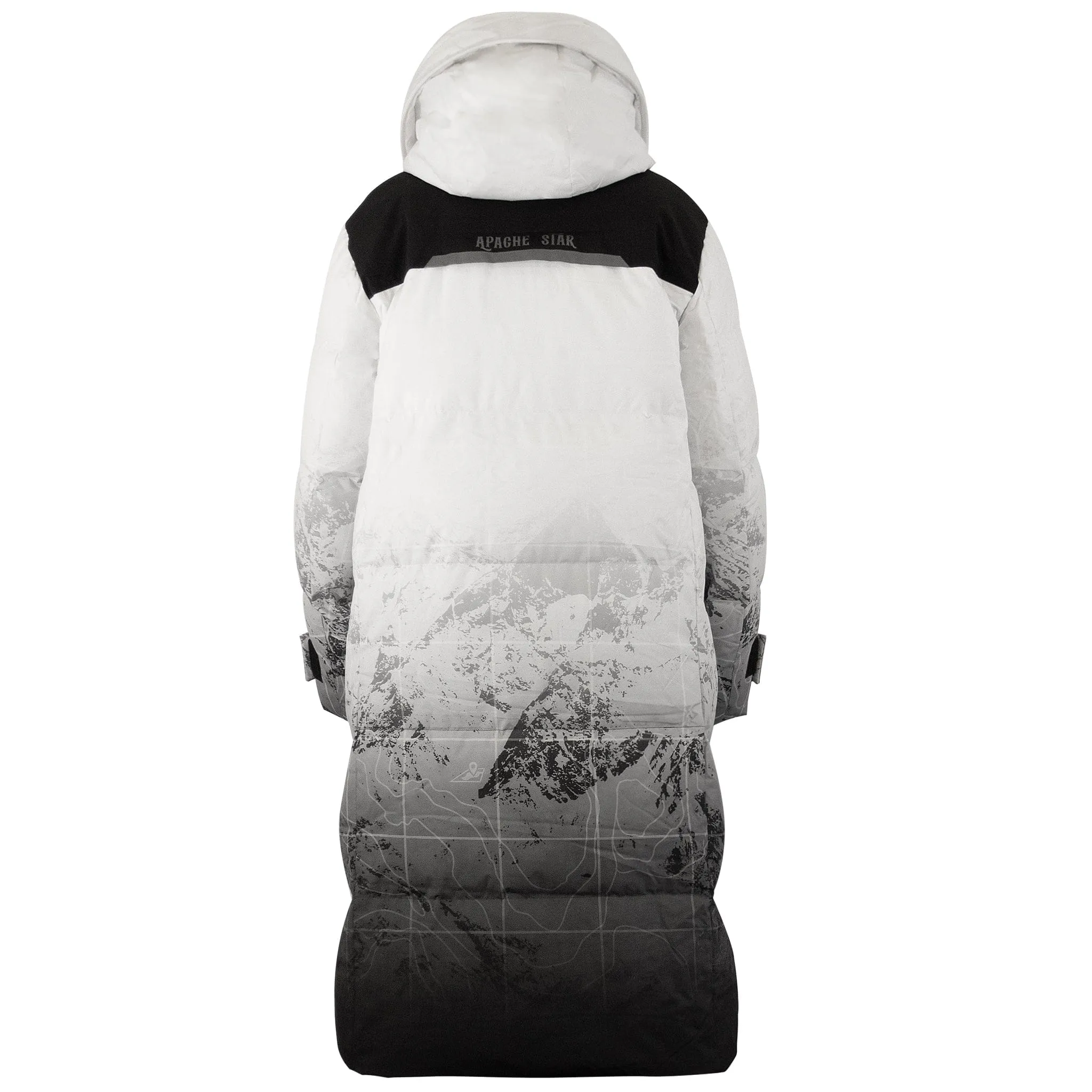 BLACK/WHITE DOWN COAT "TRIDENT TROOPER"