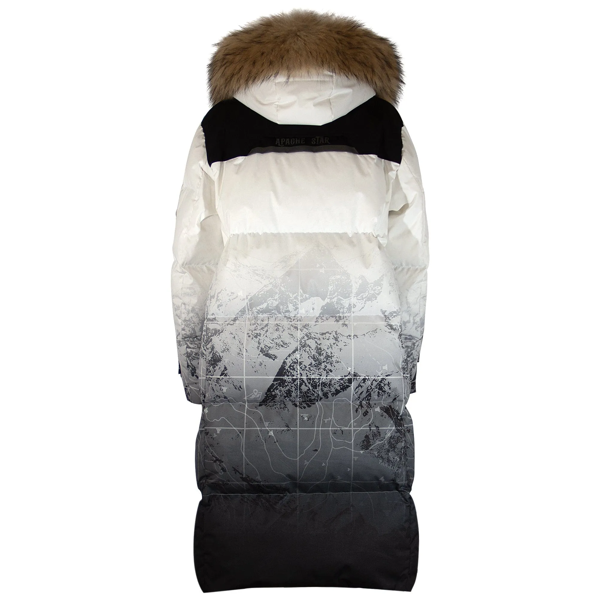 BLACK/WHITE DOWN COAT "TRIDENT TROOPER"
